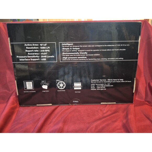 New Ugee HK1060 Pro Graphics Tablet Never Removed From Package Draw On Computer - Picture 2 of 5